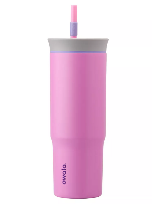 Vaso insulado para mantener la bebida fría o caliente, de 710ml, color rosado. Owala