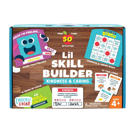 Juego educativo de amabilidad y compasion para niños. Lil Skill Builders: Kindness & Caring Kit - Chuckle & Roar