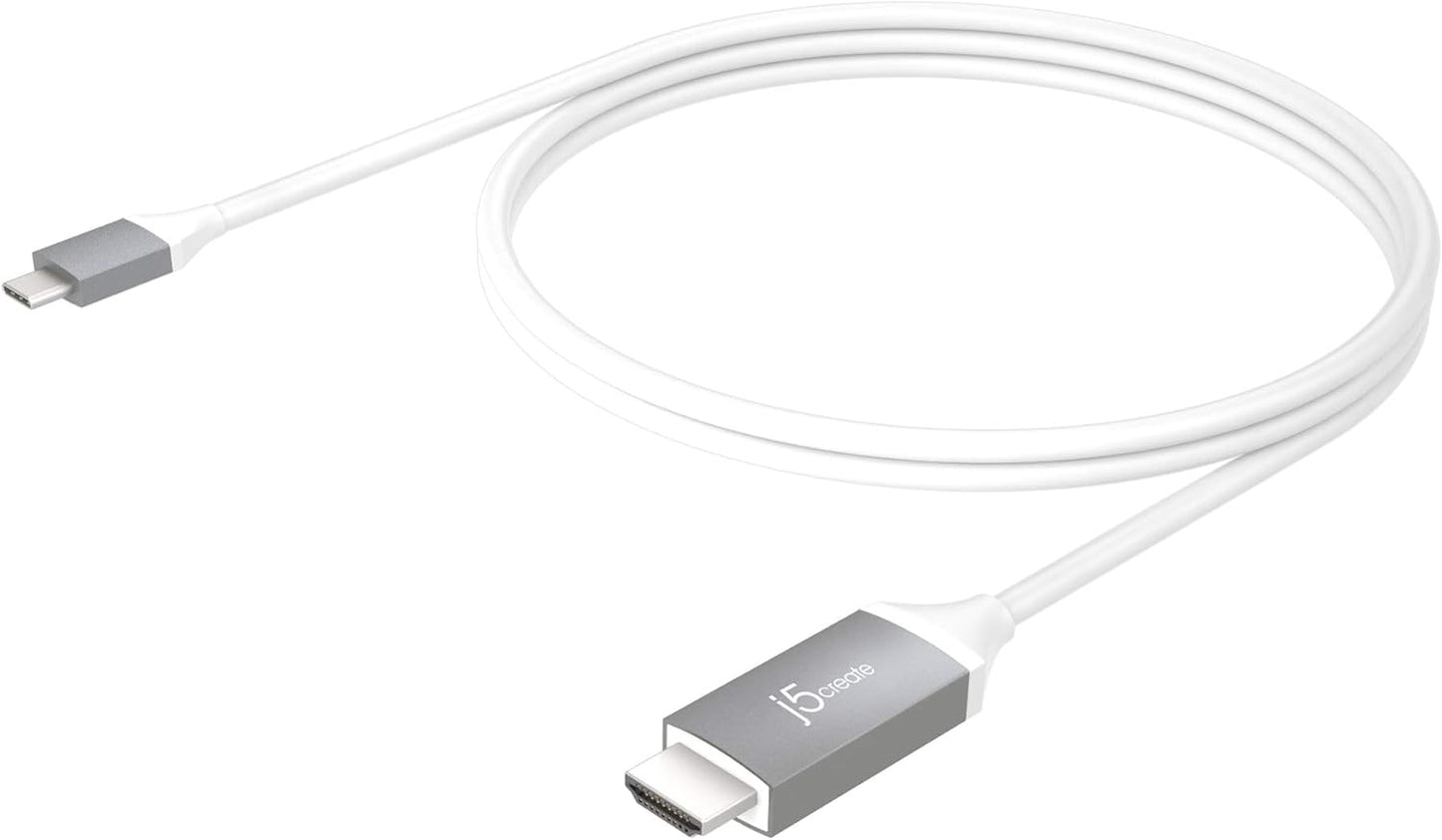 Cable USB-C a 4k HDMI de 1.8 metros con certificado HDMI ATC. j5create