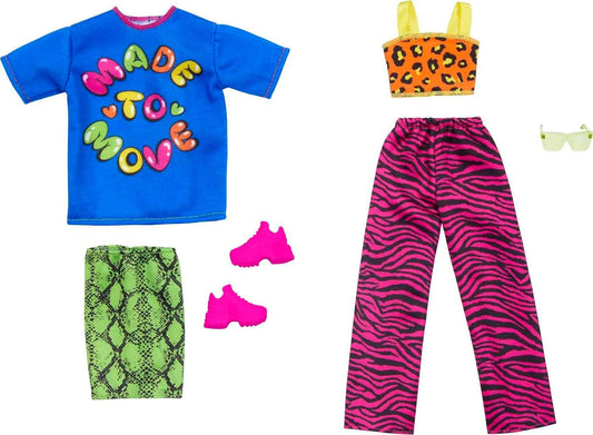 Ropa para Barbie, incluye 2 looks, original Barbie