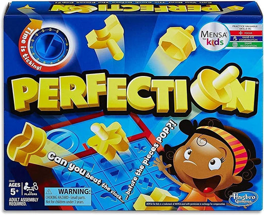 Juego de mesa  de formas para niños. Perfection de Hasbro