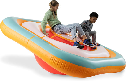 Plataforma inflable para equilibrio Bullseye para niños.