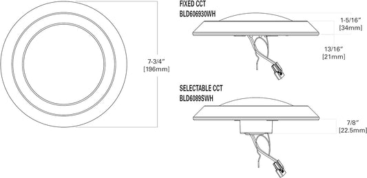 Luces LED regulables de techo para empotrar de 6 pulgadas. Halo. 2 unidades