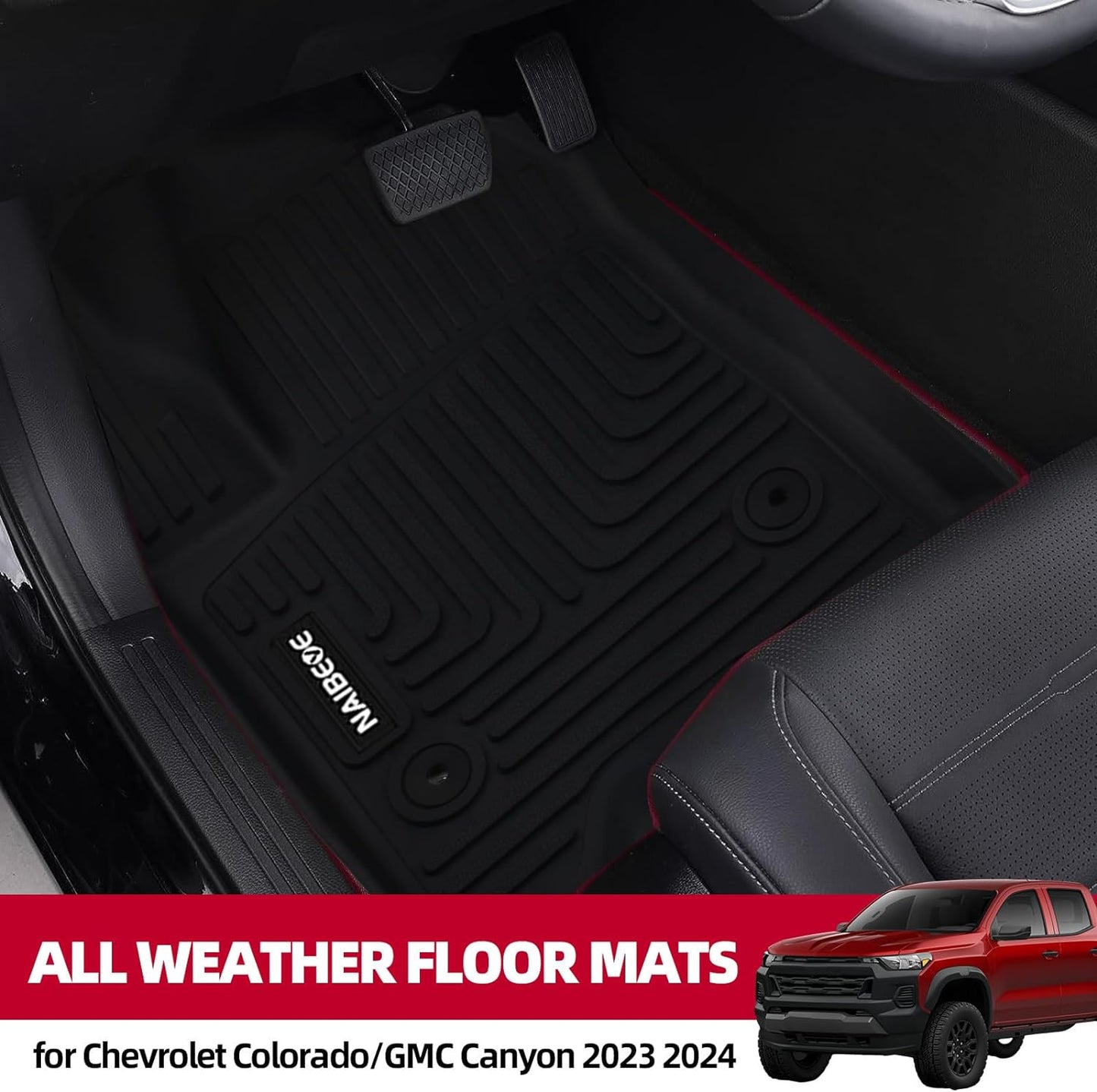 Alfombras de carro para Chevrolet Chevy Colorado/GMC Canyon 2023 2024. Naibeve