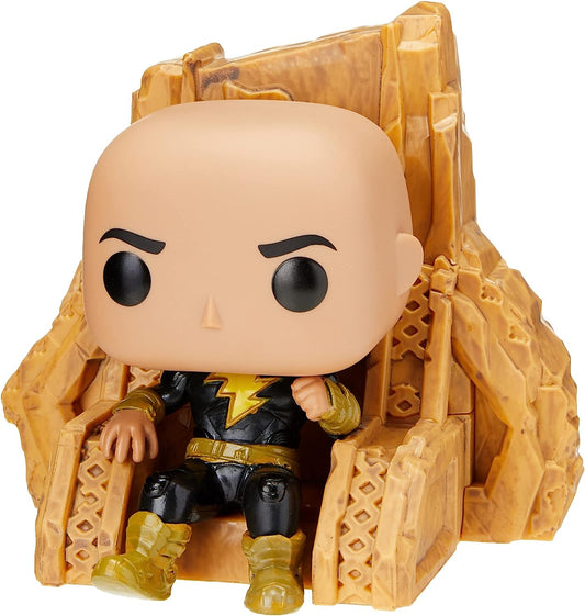 FUNKO POP Deluxe Black Adam se sienta sobre su trono. Black Adam on Throne