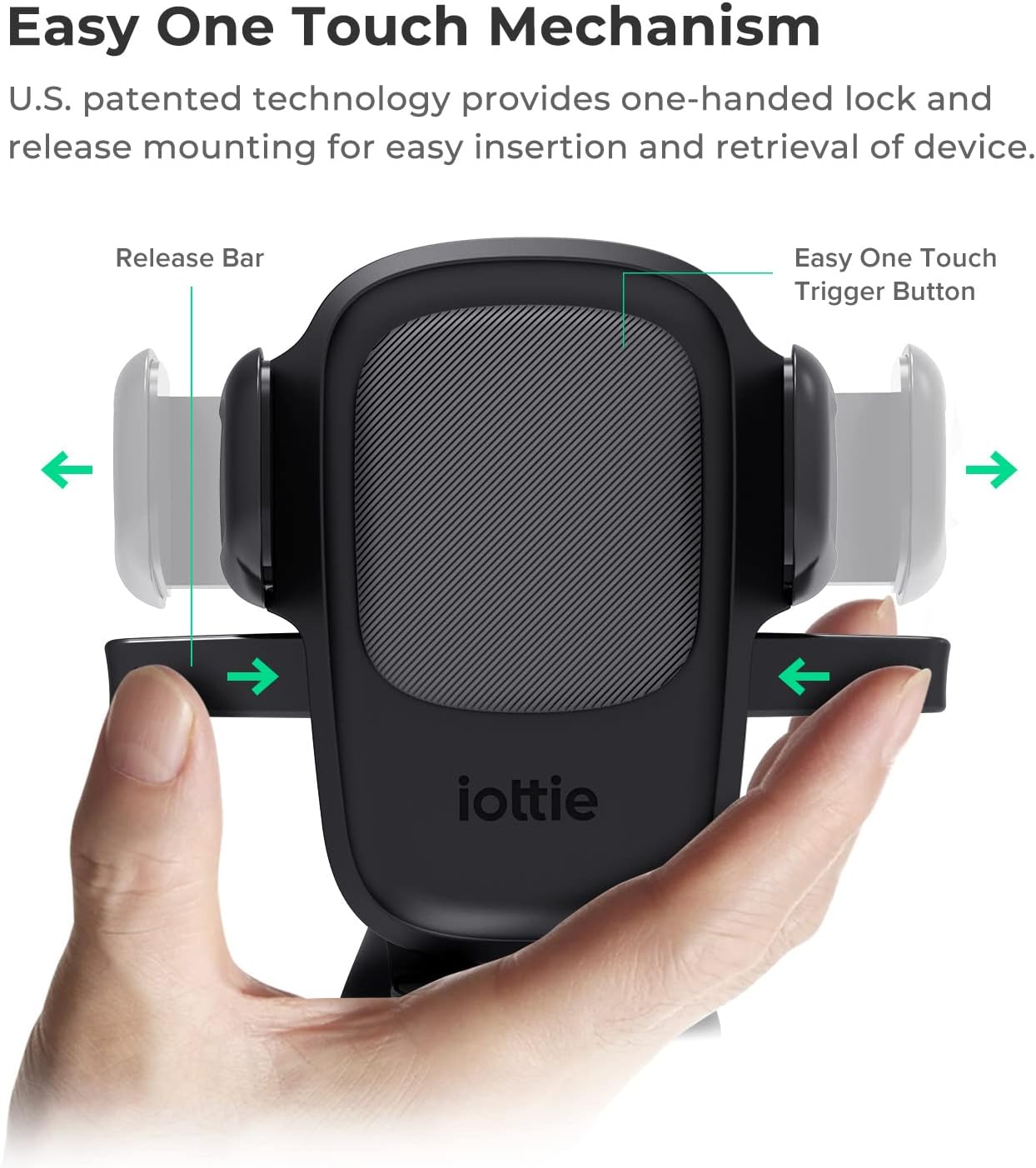 Soporte universal de celular para el parabrisas del carro. Sistema de 1 paso.  iOttie