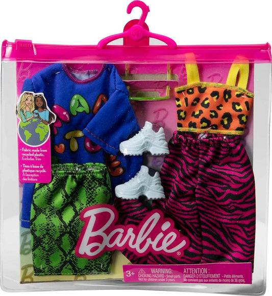 Ropa para Barbie, incluye 2 looks, original Barbie