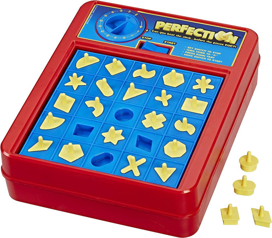 Juego de mesa  de formas para niños. Perfection de Hasbro