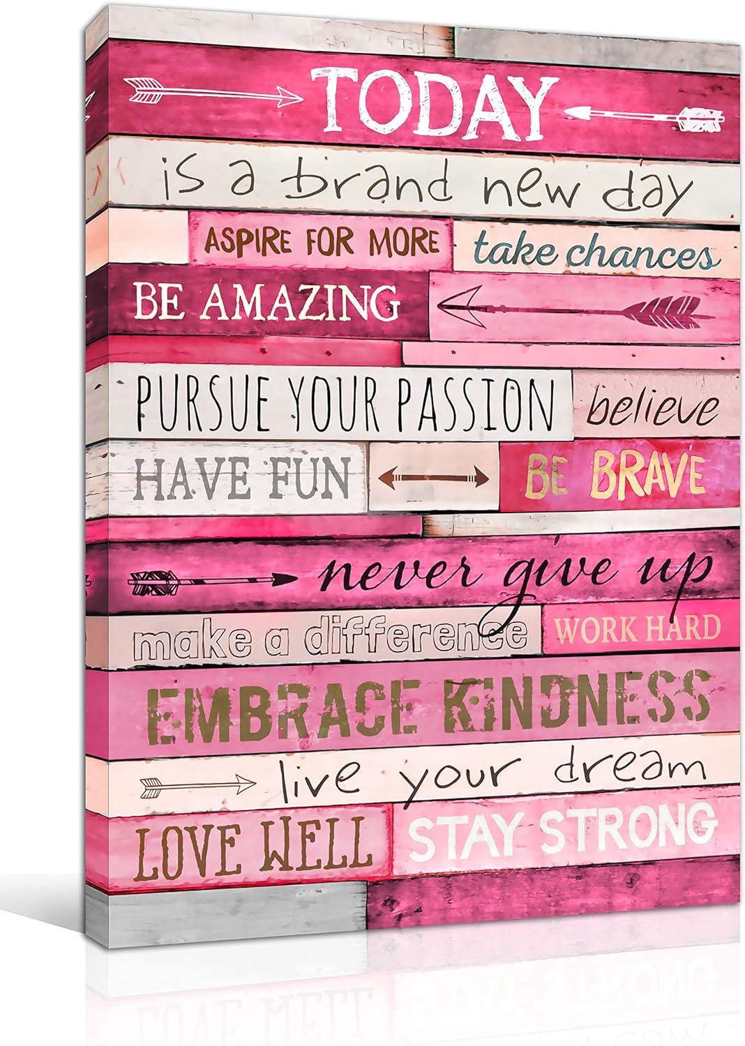 Cuadro canva con mensajes motivacionales, grande 91.44cms x 61cms