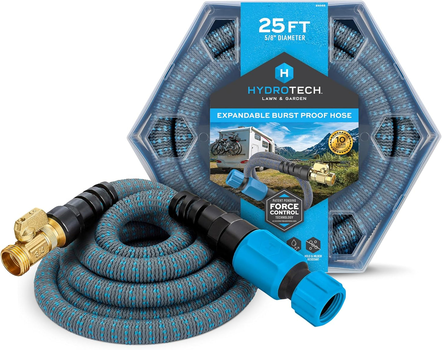 Manguera de agua expandible de 7.6 metros (25 pies). HYDROTECH