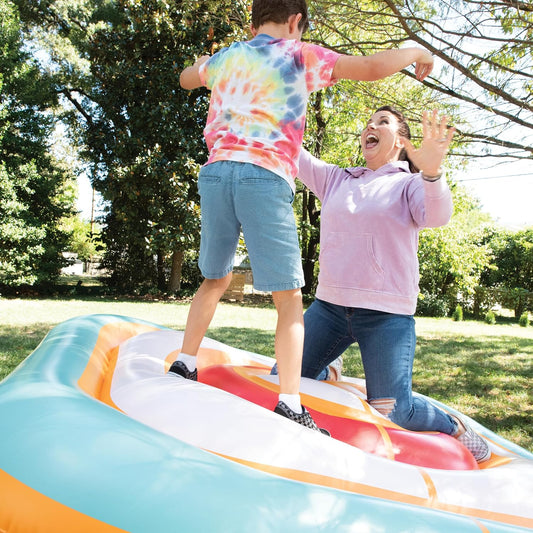 Plataforma inflable para equilibrio Bullseye para niños.