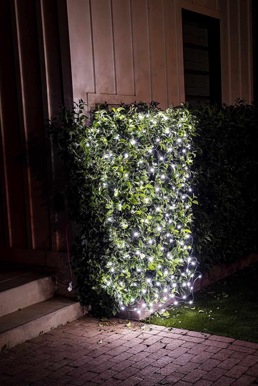 Luces de navidad LED blancas, estilo malla/net  para arbustos. 2 juegos de 100 luces (200 en total). Joiedomi