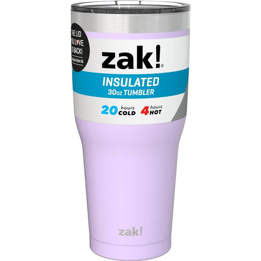 Vaso/Tumbler insulado, termico de acero inoxidable de 30 onzas, color morado. zak!