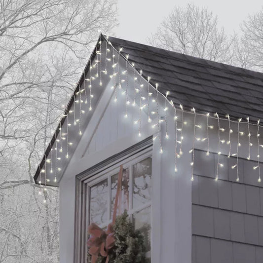 Luces de navidad transparentes estilo lluvia de 4 metros con 200 bombillos. Philips