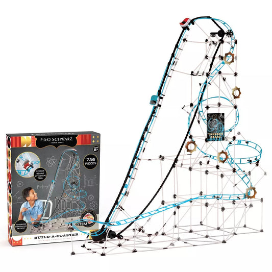 Juego interactivo de contruccion de 736 piezas ¨Construye una montaña rusa¨. FAO Schwarz