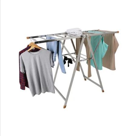 Rack/Stand para secar ropa, plegable, de metal.