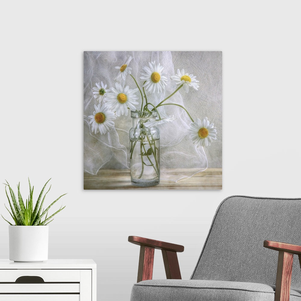 Cuadro canva de girasoles para decoracion de pared. 50cms x 50cms