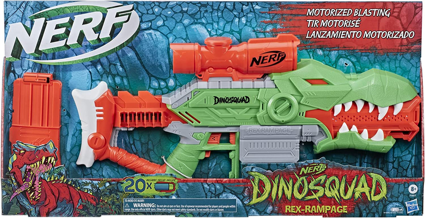 Lanzador de dardos Dinosquad Rex-Rampage. Nerf